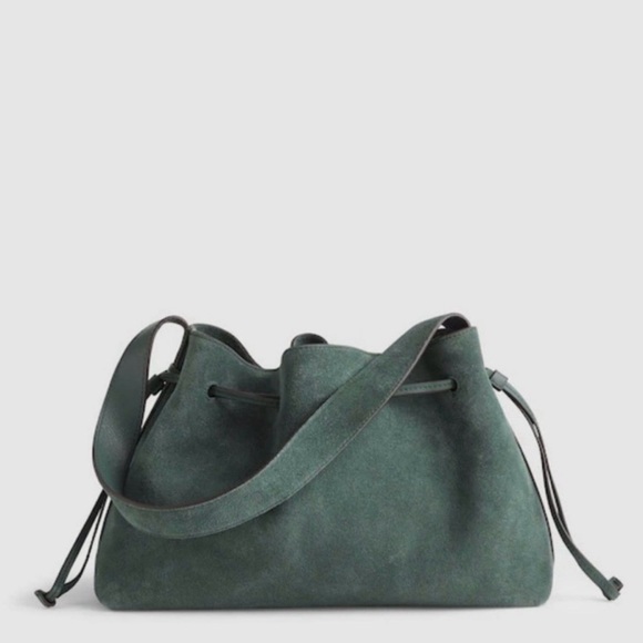 Madewell Handbags - NWT! | MADEWELL The Drawstring Shoulder Bag in Architect Green Suede